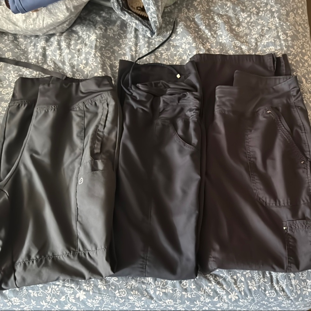 Lot of 3 Gray Scrub Bottoms